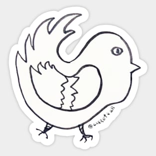 Bird in it's bubble Sticker